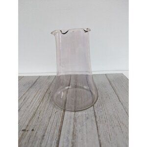 Pink Handblown Glass Vase Fluted Ruffle 5" Tall